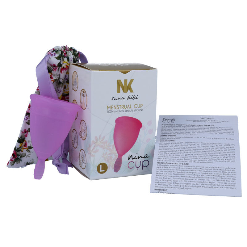 nina kiki copo menstrual tamanho l lilás