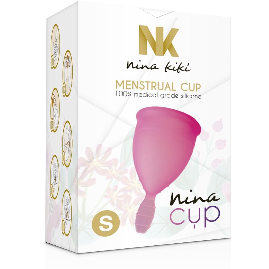nina kiki copo menstrual tamanho s rosa