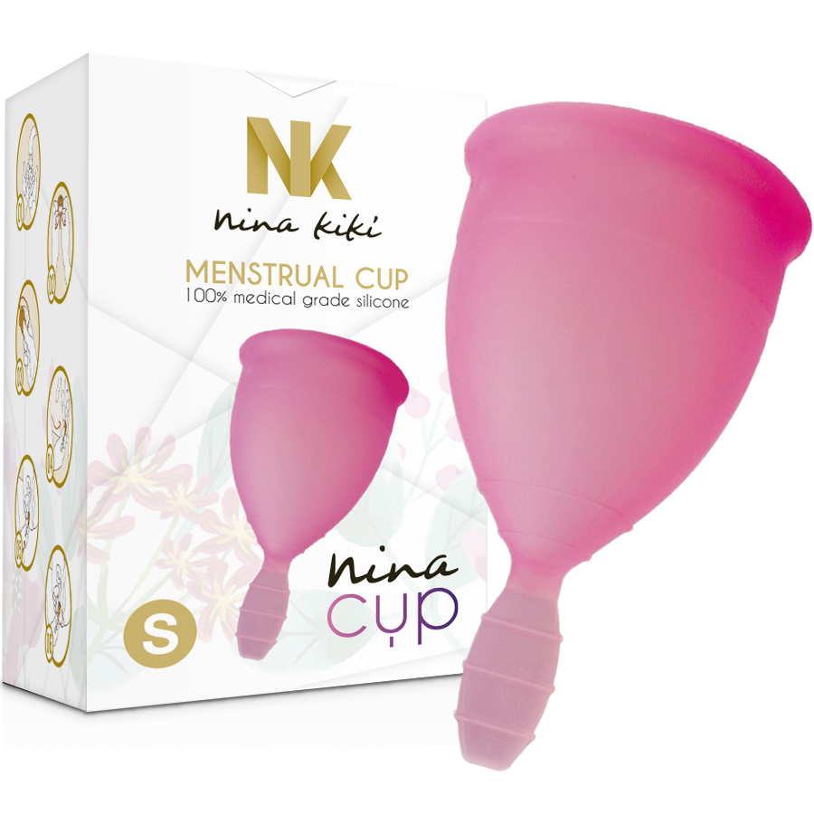 nina kiki copo menstrual tamanho s rosa