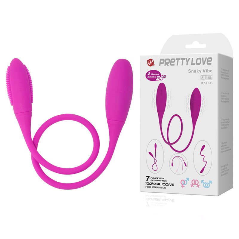 pretty love vibrador duplo e flexível snaky