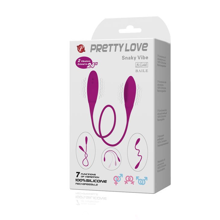 pretty love vibrador duplo e flexível snaky
