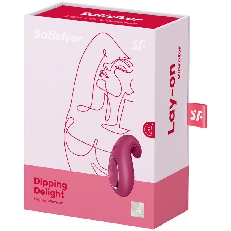 satisfyer dipping delight vibrador lay on vermelho