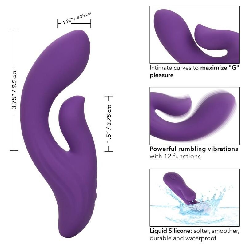 calexotics vibrador do ponto g stella dual pleasure roxo