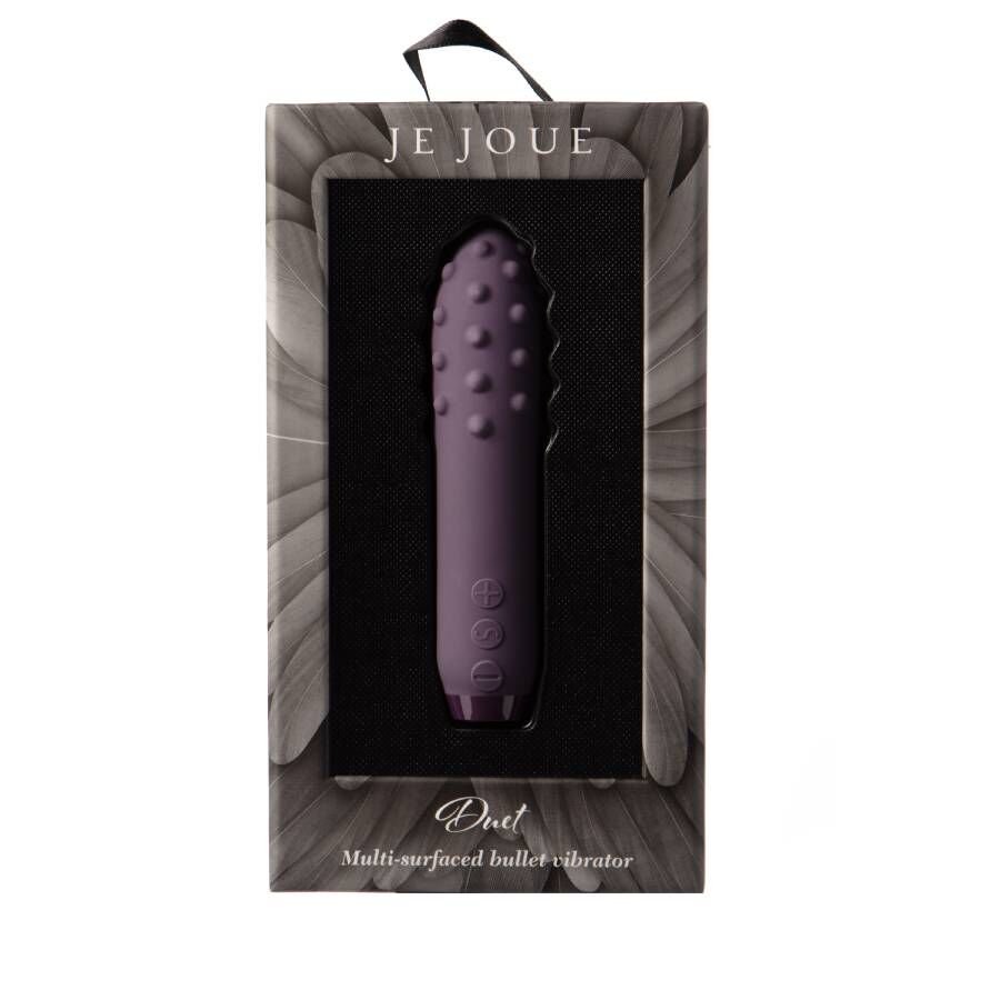 je joue duet vibrador bullet dupla textura roxo