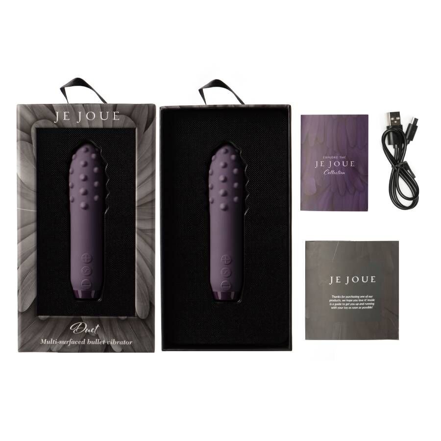 je joue duet vibrador bullet dupla textura roxo