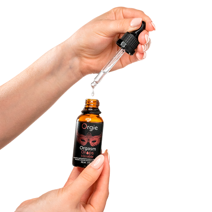 orgasm drops kissable gel Íntimo excitante beijável