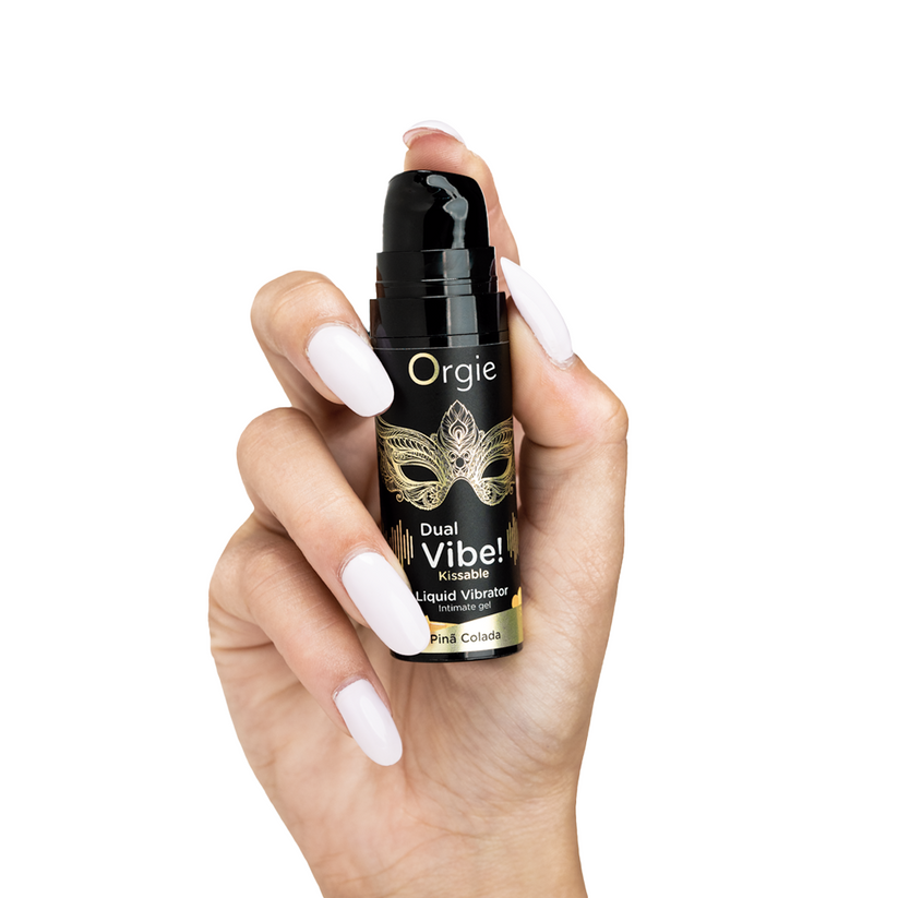dual vibe! vibrador líquido sabor piña colada