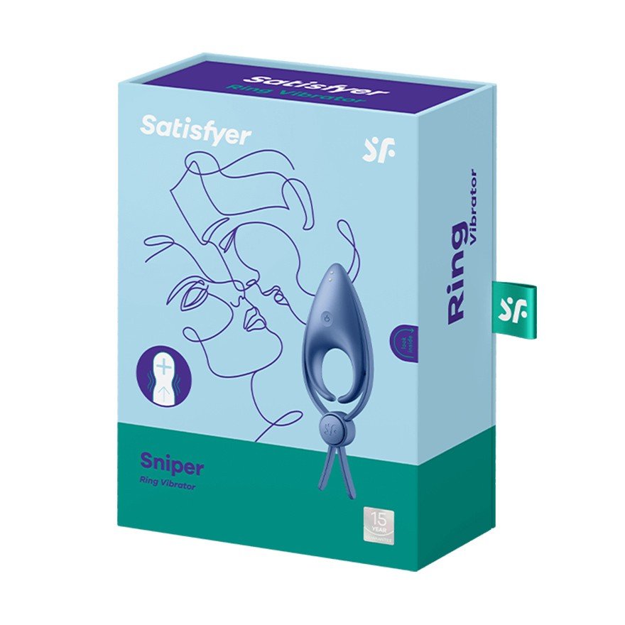 satisfyer anel peniano ajustável sniper azul