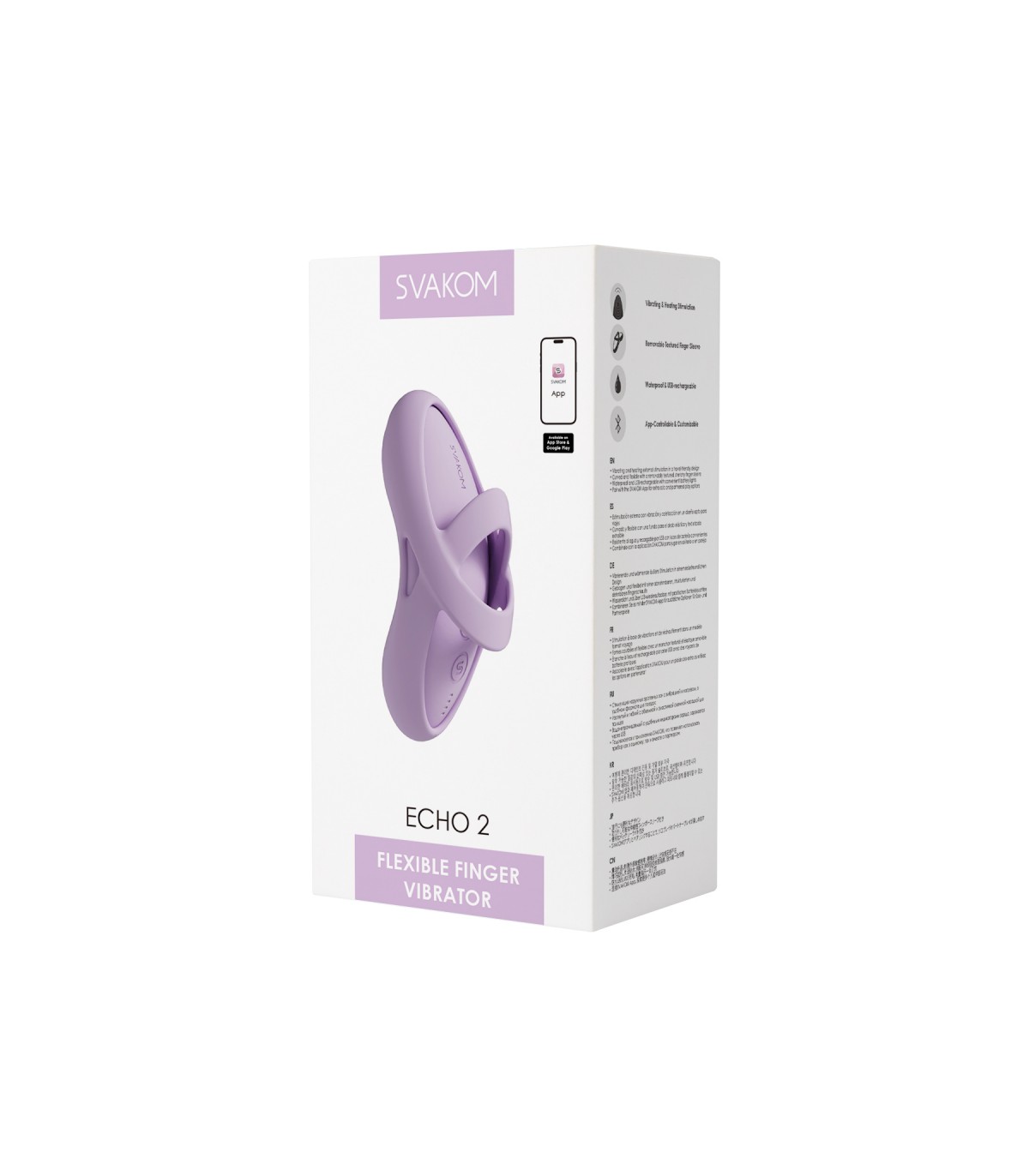 svakom echo 2 vibrador de dedo flexível com aquecimento