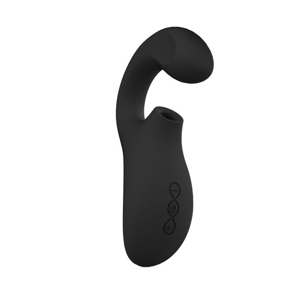 lelo enigma preto sugador de clitóris e vibrador ponto g