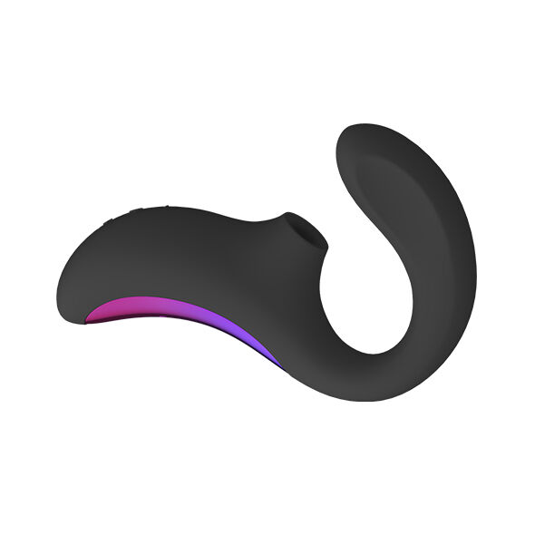 lelo enigma preto sugador de clitóris e vibrador ponto g