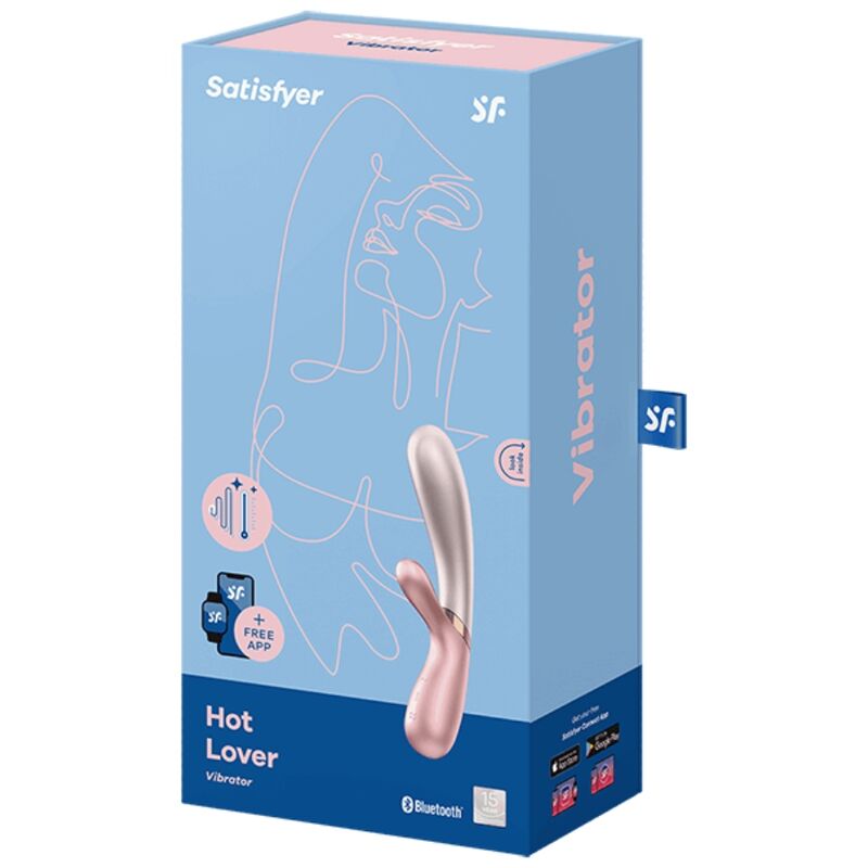 satisfyer hot lover vibrador rabbit com aquecimento rosa