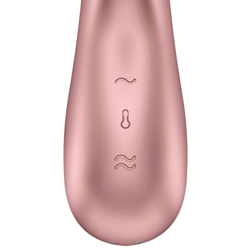 satisfyer hot lover vibrador rabbit com aquecimento rosa