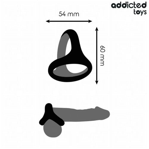 addicted toys thick triple cock ring