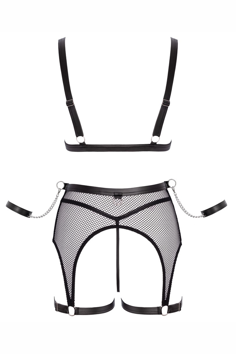 Cottelli - Conjunto de Lingerie em Rede 5 Peças - Image 3