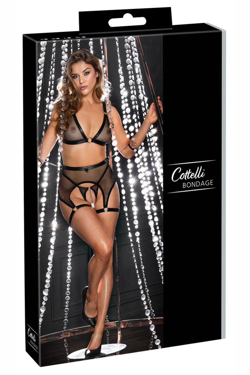 Cottelli - Conjunto de Lingerie em Rede 5 Peças - Image 5