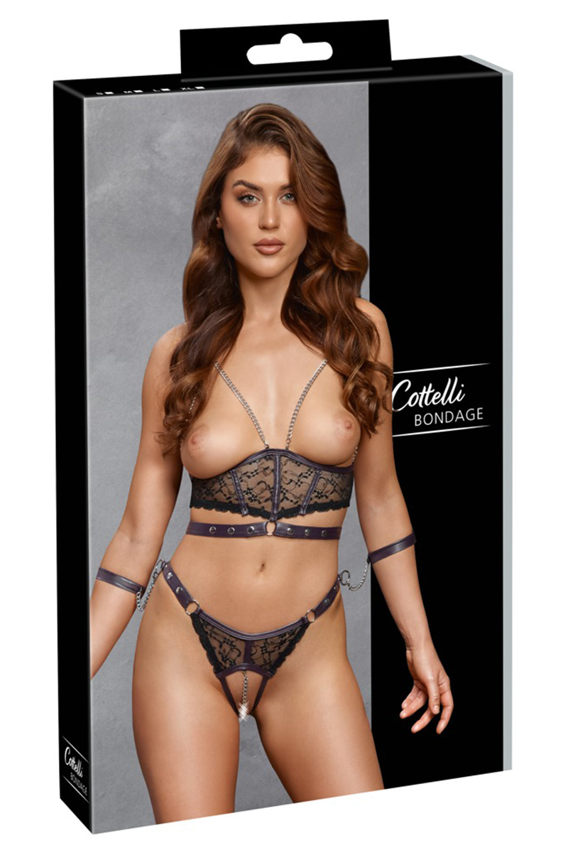 Cottelli - Conjunto de Lingerie Soft Bondage - Image 5